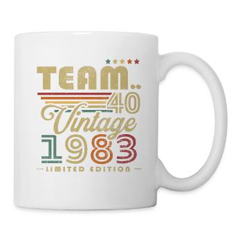 Vintage 1983 rétro cadeau d'anniversaire 40 ans - Mug blanc - blanc - Droite