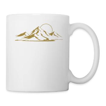 Berglandschaft gold - Tasse - Weiß - Rechts