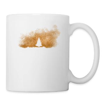 Baum im Sternenhimmel orange - Tasse - Weiß - Rechts