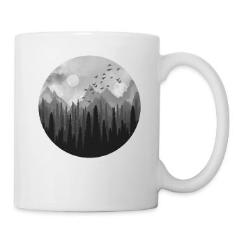 Forest Circle grau - Tasse - Weiß - Rechts
