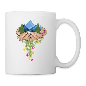 Nature in Hands - Tasse - Weiß - Rechts
