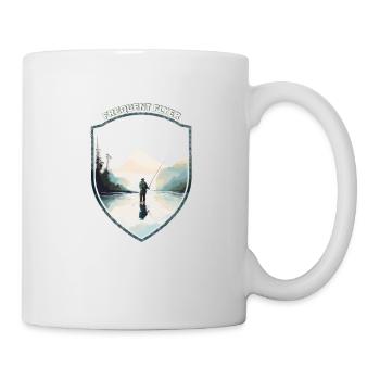 Black and White Fly Fishing Frequent Flyer An - Tasse - Weiß - Rechts