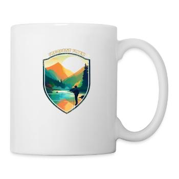 Fly Fishing Mountain Lake Perfect Cast Perfect - Tasse - Weiß - Rechts