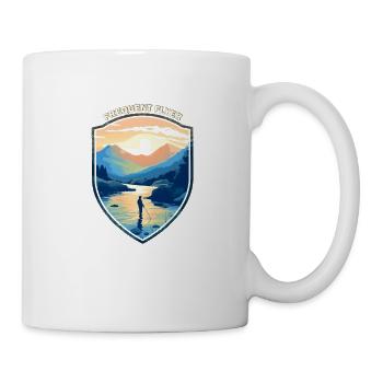 Fly Fishermen in Lake: Design for the Adventurous - Tasse - Weiß - Rechts
