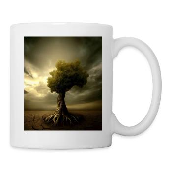 Baum des Lebens im Ölmalerei Stil - Tasse - Weiß - Rechts