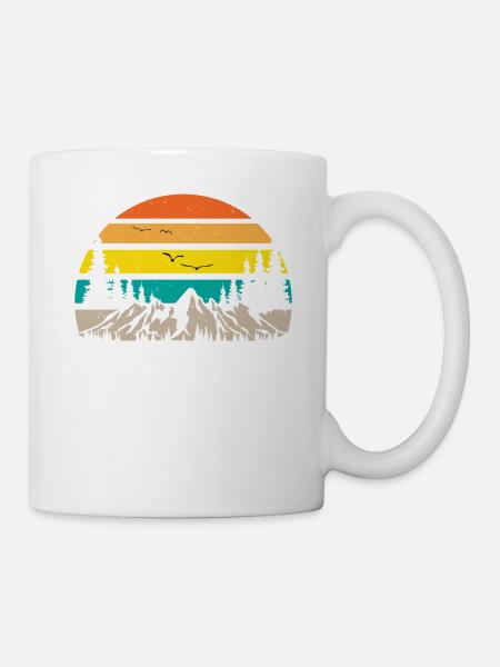 Retroberge - Tasse - Weiß