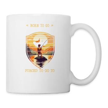 Retro Fly Fishing at Mountain Lake - For True - Tasse - Weiß - Rechts
