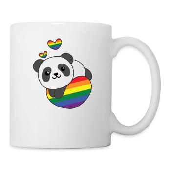 Rainbow Flag Pride LGBTQ Mignon Panda Love - Mug blanc - blanc - Droite