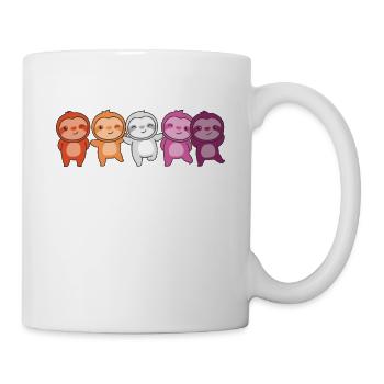 Lesbian Flag Pride LGBTQ Cute Sloth - Mug - white - Right