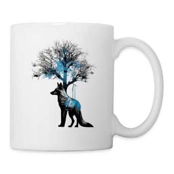Fuchs Tierliebhaber Geschenk Wildtier Tier Motiv - Tasse - Weiß - Rechts
