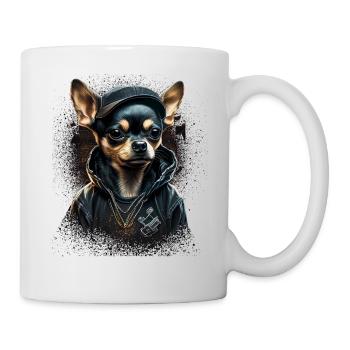 Chihuahua | Chien Cool | Rap | Hip-Hop | Gangster - Mug blanc - blanc - Droite