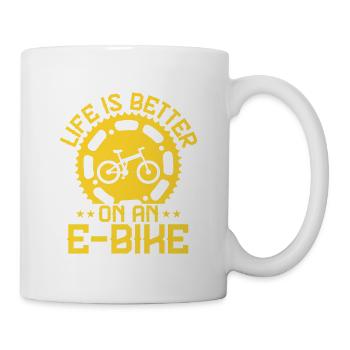 Life Is Better On An E-Bike Electric Pedelec - Mug - white - Right