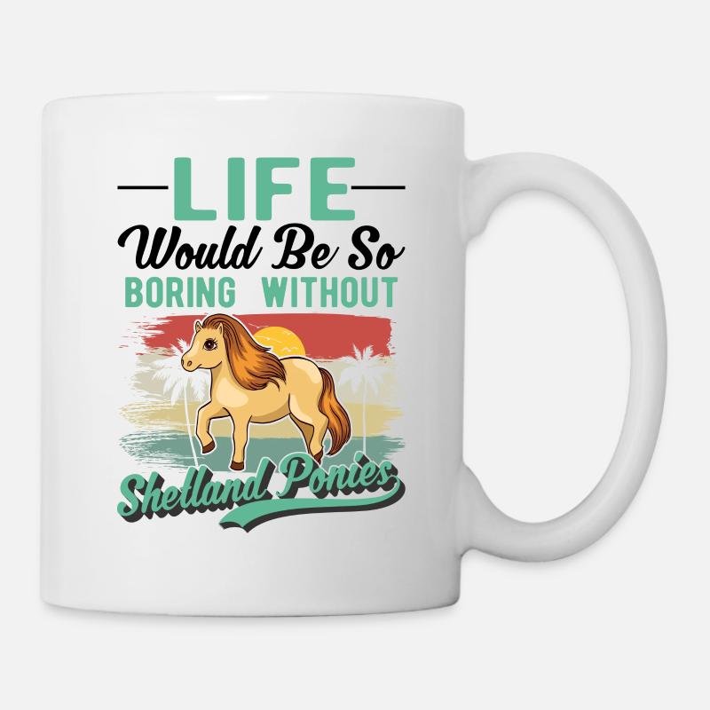 Shetland Pony Cadeau Shetty - Mug blanc - blanc