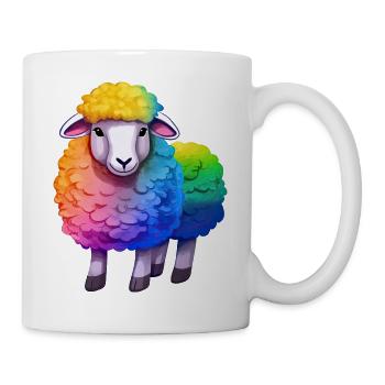 Sheep in Rainbow Coat-LGBT Pride - Mug - white - Right