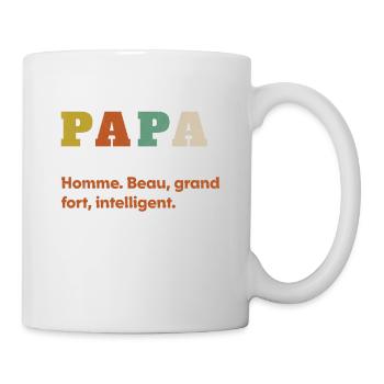 Papa Définition Idée Cadeau pour La Fête des Pères - Mug blanc - blanc - Droite