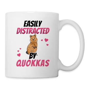 Distracted by Quokka Australia marsupial - Mug - white - Right
