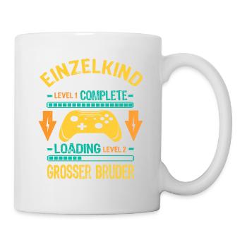 Einzelkind Complete Loading Großer Bruder Gaming - Tasse - Weiß - Rechts