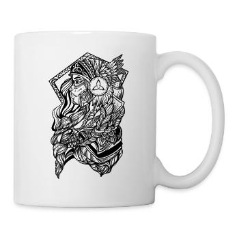 Shield Maiden Valkyrie - Femme viking du Nord - Mug blanc - blanc - Droite