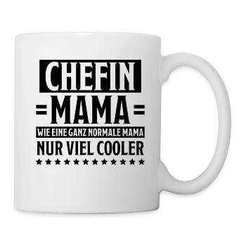 Chefin Spruch Familie Beruf Lustig Chefin Geschenk - Tasse - Weiß - Rechts