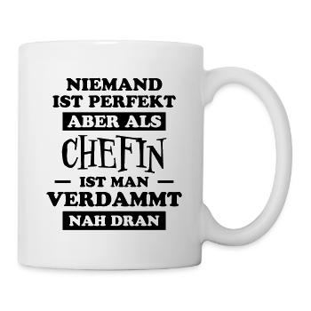 Chefin Spruch Familie Beruf Lustig Chefin Geschenk - Tasse - Weiß - Rechts