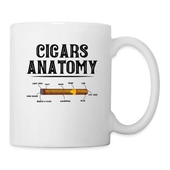 Zigarre Rauchen Zigarren Raucher - Tasse - Weiß - Rechts