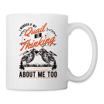 Warnung Wachtel Wachtelzucht Wachtelzüchter - Tasse - Weiß - Rechts