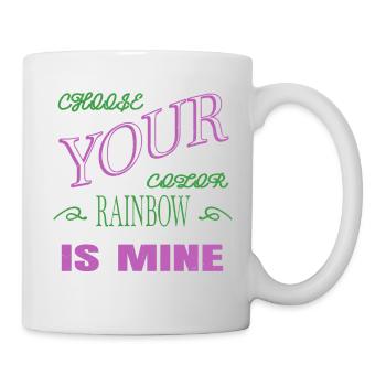 LGBTQ feminism humor awesome LGBTQI and happy fun - Mug - white - Right