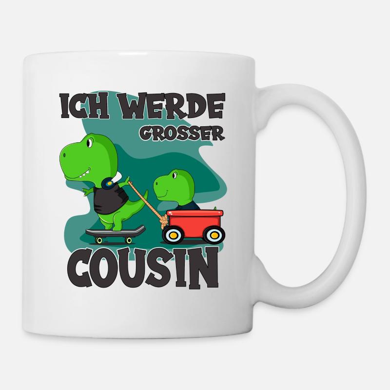 Ich Werde Großer Cousin Dinosaurier bald Cousin - Tasse - Weiß