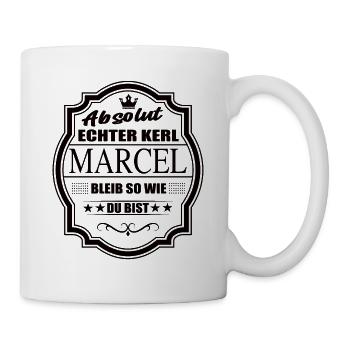 Absolut Echter Kerl Marcel Bleib So Wie Du Bist - Tasse - Weiß - Rechts