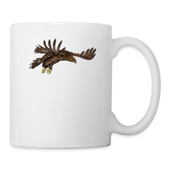Steinadler I Goldadler Greifvogel Motiv für - Tasse - Weiß - Rechts
