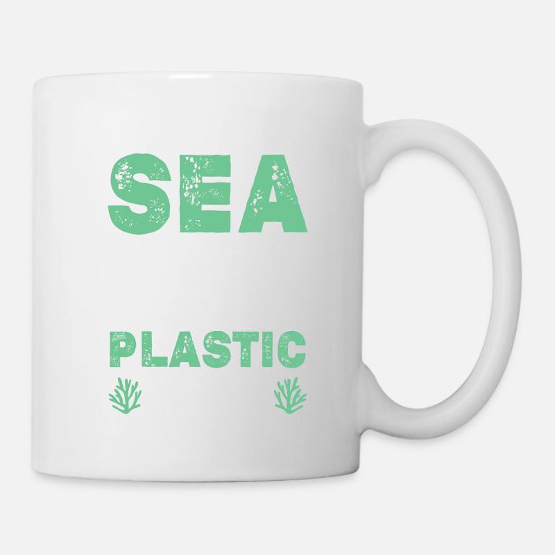 plastik save the ocean - Tasse - Weiß