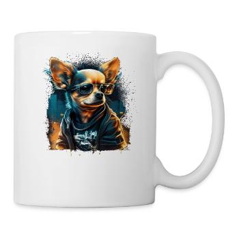 Chihuahua | Chien Cool | Rap | Hip-Hop | Gangster - Mug blanc - blanc - Droite