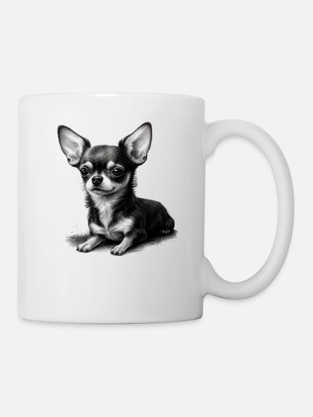 Chihuahua | Book | Coffee | Tea | Reading | - Mug - white