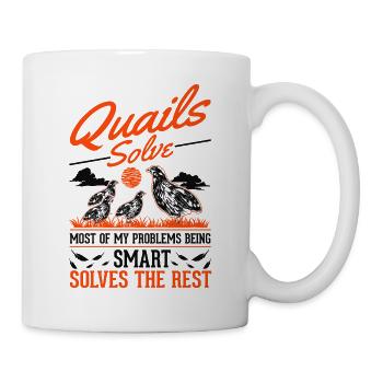 Warnung Wachtel Wachtelzucht Wachtelzüchter - Tasse - Weiß - Rechts