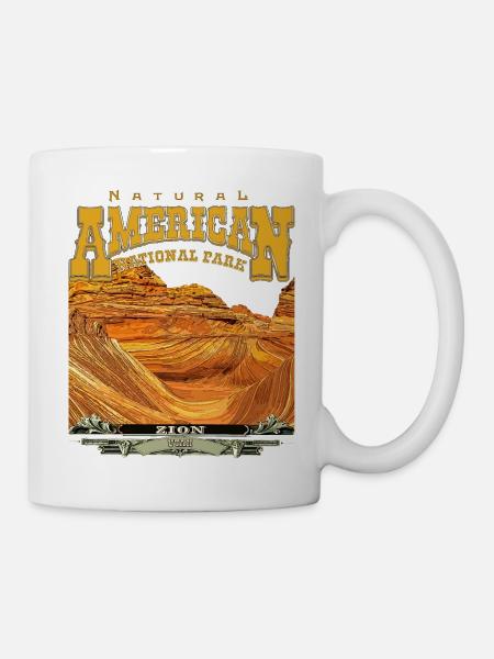 Parc national de Zion, États-Unis - Mug blanc - blanc