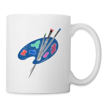 Maler Zeichner für Künstler - Tasse - Weiß - Rechts