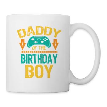 Daddy Of the Birthday Boy Gaming Gift Idea - Tasse - Weiß - Rechts