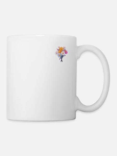 Aufnäher Neuheit Blumen Humor Coole Gänseblümchen Liebhaber - Tasse - Weiß
