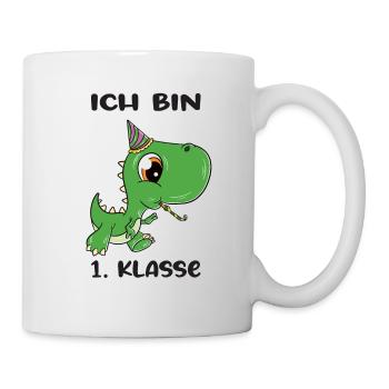 Ich Bin 1 Klasse Einschulung Schulanfang - Tasse - Weiß - Rechts