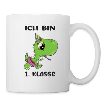 Ich Bin 1 Klasse Einschulung Schulanfang - Tasse - Weiß - Rechts