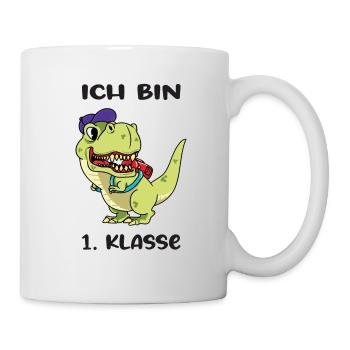 Ich Bin 1 Klasse Einschulung Schulanfang - Tasse - Weiß - Rechts