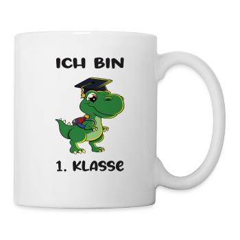 Ich Bin 1 Klasse Einschulung Schulanfang - Tasse - Weiß - Rechts