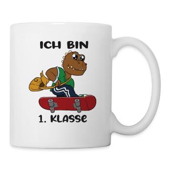 Ich Bin 1 Klasse Einschulung Schulanfang - Tasse - Weiß - Rechts