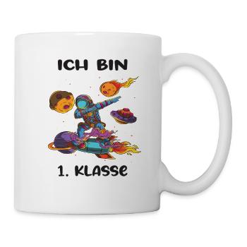 Ich Bin 1 Klasse Einschulung Schulanfang - Tasse - Weiß - Rechts