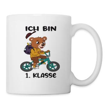 Ich Bin 1 Klasse Einschulung Schulanfang - Tasse - Weiß - Rechts