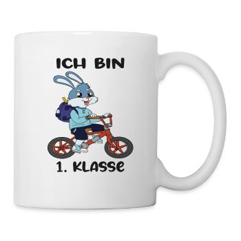 Ich Bin 1 Klasse Einschulung Schulanfang - Tasse - Weiß - Rechts