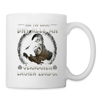 Wikinger Spruch, Germanen Lachen Zurück Norse - Tasse - Weiß - Rechts