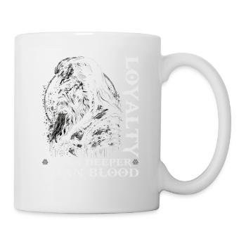 Wikinger Spruch Loyality Runs Deeper than Blood - Tasse - Weiß - Rechts