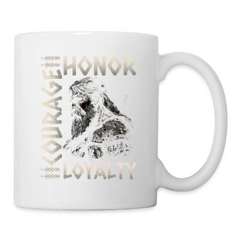 Wikinger Leitsätze, Norse Viking Wikinger - Tasse - Weiß - Rechts