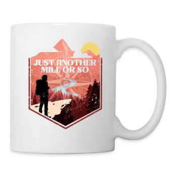 Funny hiking camping outdoors nature mountains - Mug - white - Right